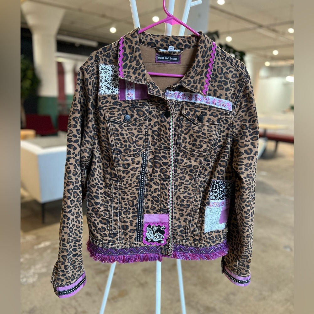 Marilyn tshirt patchwork collage upcycled Jean ja… - image 2